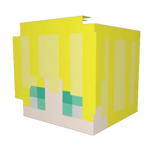 IZAC4133 Minecraft avatar head, 3D render