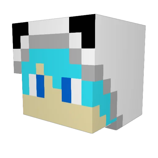 IZEgms Minecraft avatar head, 3D render