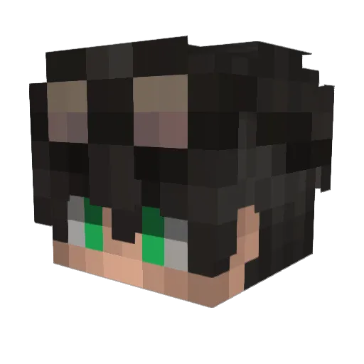IZNFK Minecraft avatar head, 3D render