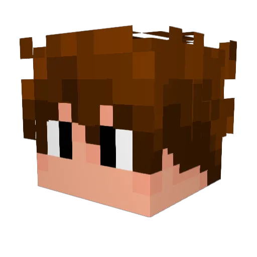 IZUHARU Minecraft avatar head, 3D render