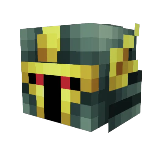 IZUMITTO Minecraft avatar head, 3D render