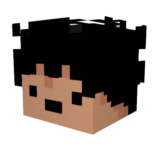 IZV10 Minecraft avatar head, 3D render