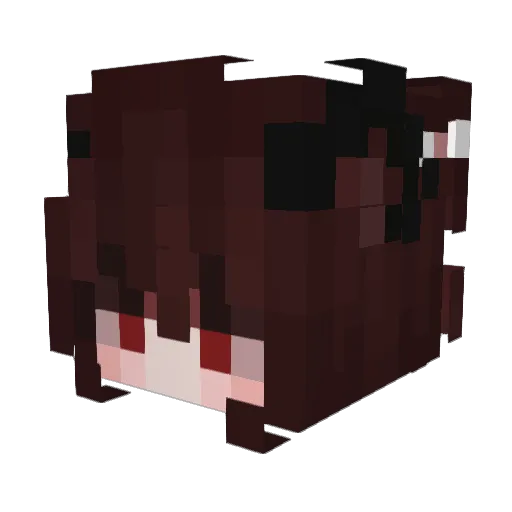 IZYIsakuya Minecraft avatar head, 3D render