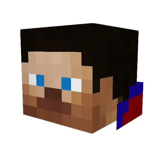 I_123456789 Minecraft avatar head, 3D render