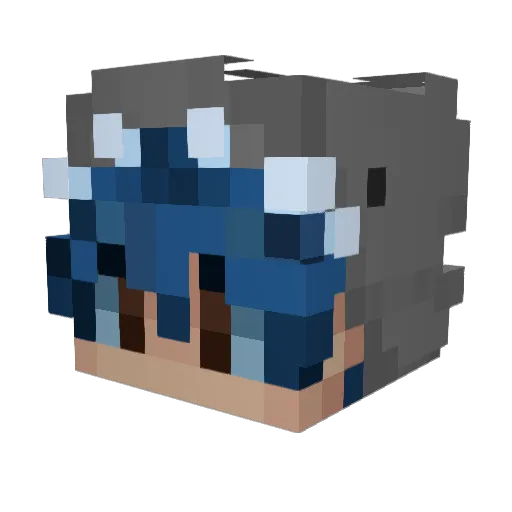 I_AM_OKIE Minecraft avatar head, 3D render