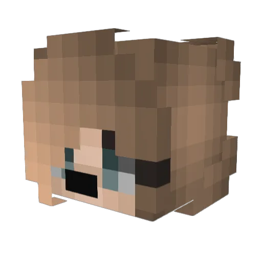 I_AmOffline Minecraft avatar head, 3D render