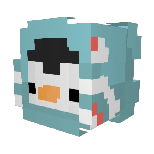 I_Am_Kermit Minecraft avatar head, 3D render