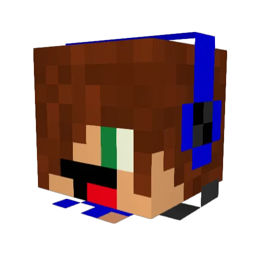 I_Circle Minecraft avatar head, 3D render