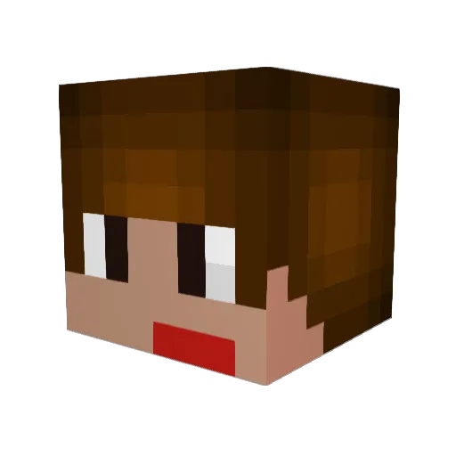 I_GONZ Minecraft avatar head, 3D render