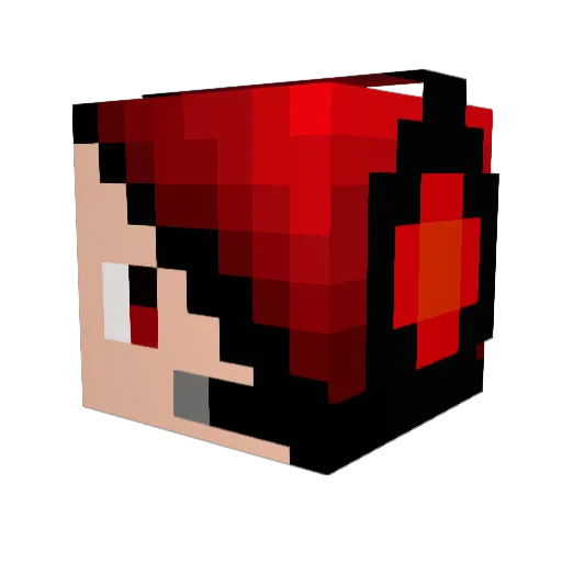 I_Grape_5 Minecraft avatar head, 3D render