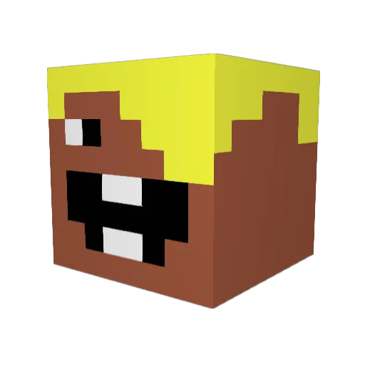 I_Hate_PvP Minecraft avatar head, 3D render