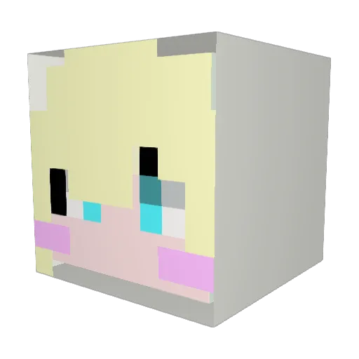 I_ILI Minecraft avatar head, 3D render