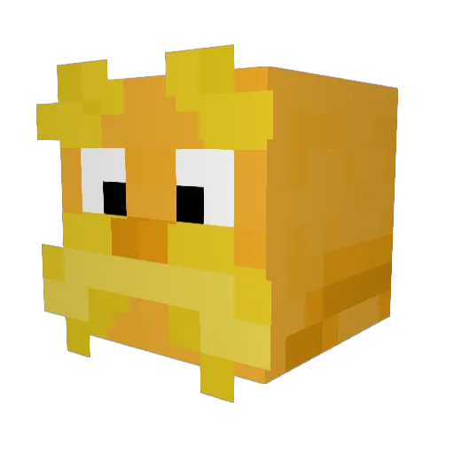 I_KNOW_U Minecraft avatar head, 3D render
