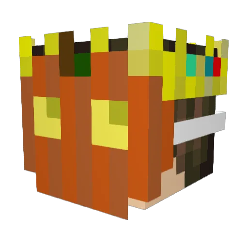 I_L0VE_PUSSI Minecraft avatar head, 3D render