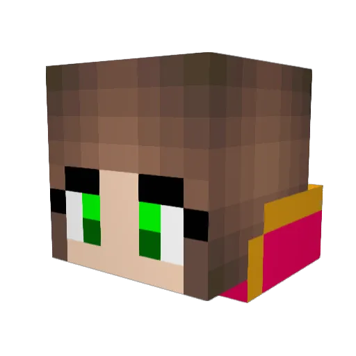 I_LOVE_MINECARFT Minecraft avatar head, 3D render