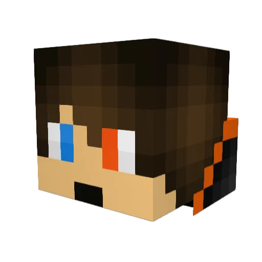 I_LOVE_PIZZA_ Minecraft avatar head, 3D render