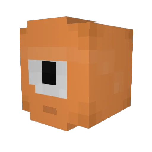I_LOVE_RADU Minecraft avatar head, 3D render