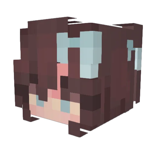 I_LOVE_U_BABY Minecraft avatar head, 3D render