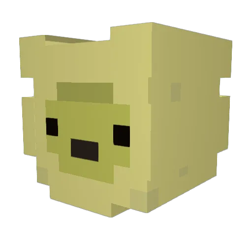 I__a_n Minecraft avatar head, 3D render