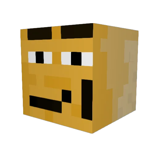 I__f Minecraft avatar head, 3D render