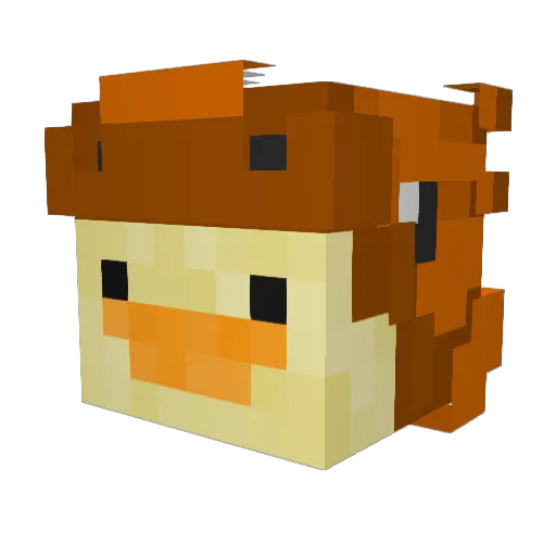 I_am_Duckyy Minecraft avatar head, 3D render
