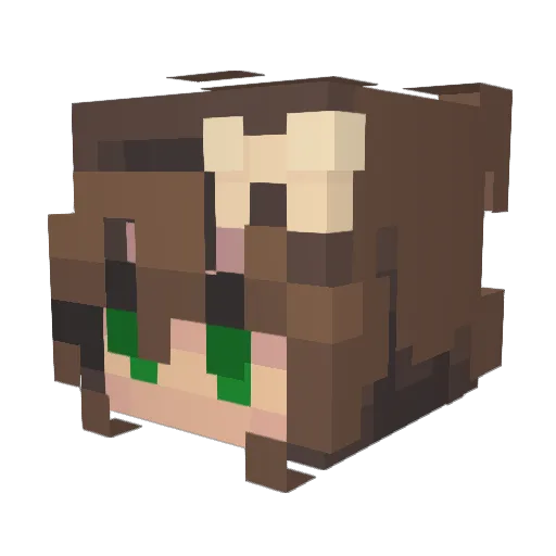 I_am_Peachy Minecraft avatar head, 3D render