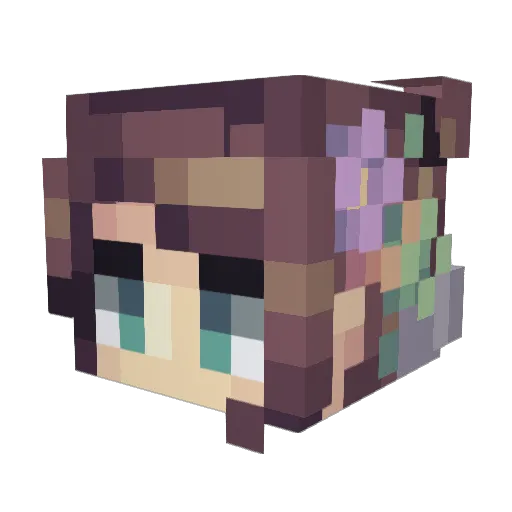 I_am_Poppy Minecraft avatar head, 3D render