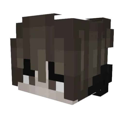 I_am_a_carrot_ Minecraft avatar head, 3D render