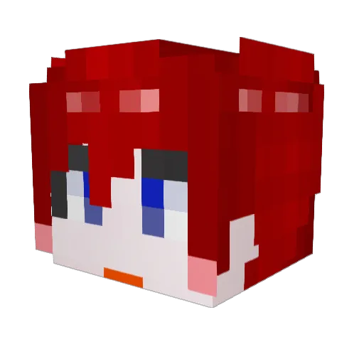 I_am_aggro Minecraft avatar head, 3D render