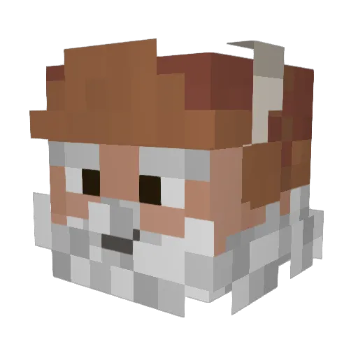 I_am_cat Minecraft avatar head, 3D render