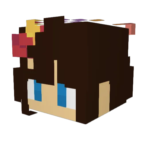 I_am_not_exist Minecraft avatar head, 3D render