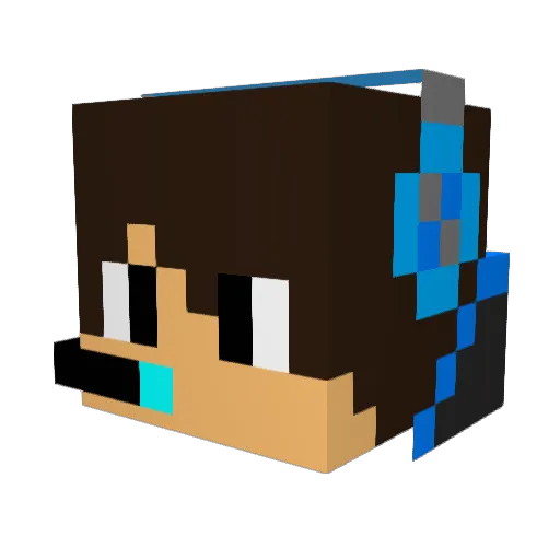 I_am_pofan Minecraft avatar head, 3D render