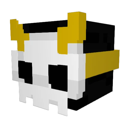I_got_hacked_ Minecraft avatar head, 3D render
