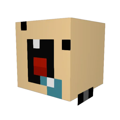 I_has_a_bucket Minecraft avatar head, 3D render