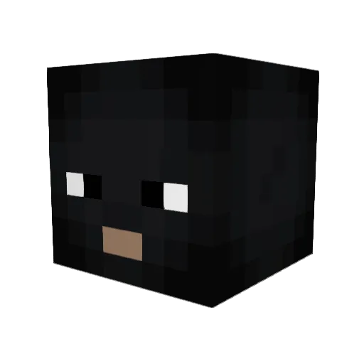 I_l Minecraft avatar head, 3D render