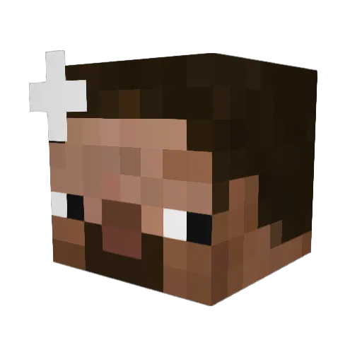 I_ll Minecraft avatar head, 3D render