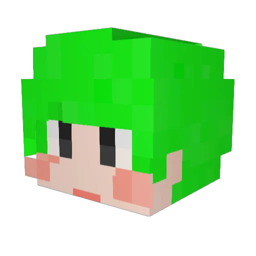 I_yeon Minecraft avatar head, 3D render