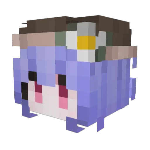I_yuan Minecraft avatar head, 3D render