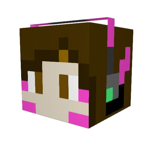 IaM_PiGGy Minecraft avatar head, 3D render