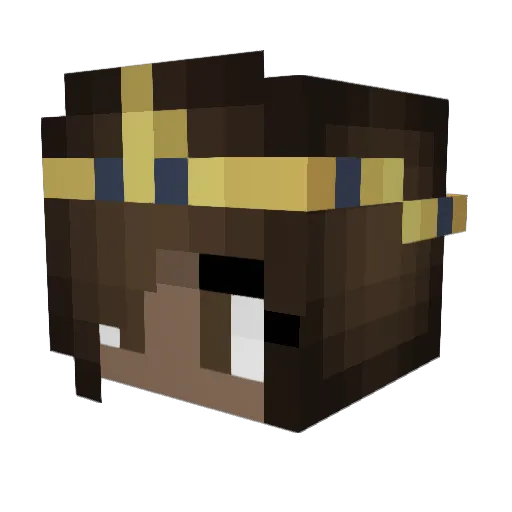 Iabet Minecraft avatar head, 3D render