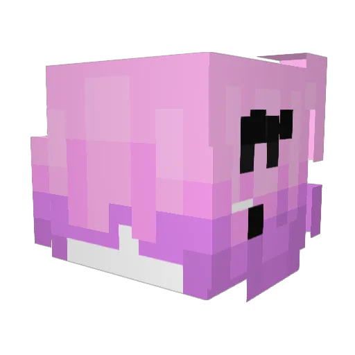 Iabuje Minecraft avatar head, 3D render