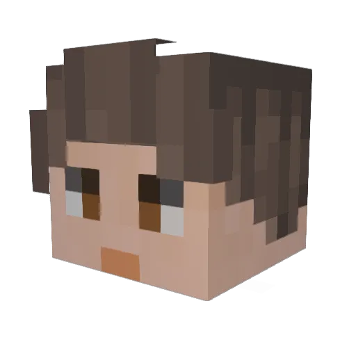 Iachou Minecraft avatar head, 3D render