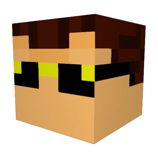 IakDuHund Minecraft avatar head, 3D render