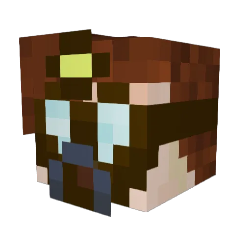 Iakoole Minecraft avatar head, 3D render