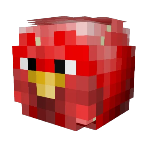 Iam2shot Minecraft avatar head, 3D render