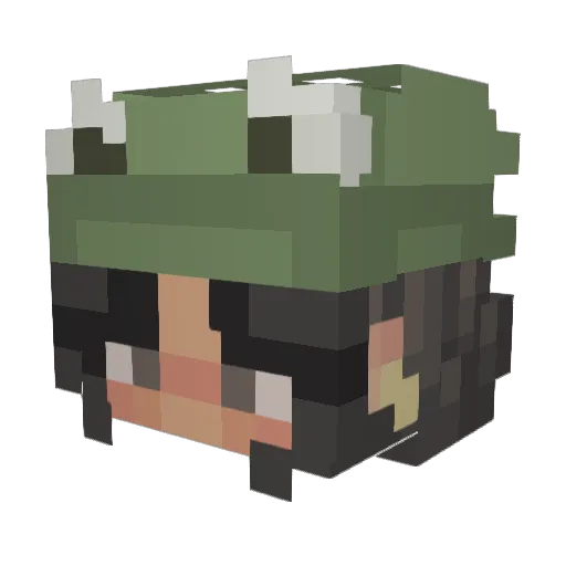 IamABunnyx Minecraft avatar head, 3D render