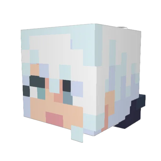IamADQ Minecraft avatar head, 3D render