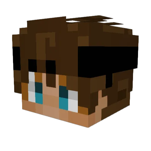 IamAidxn Minecraft avatar head, 3D render