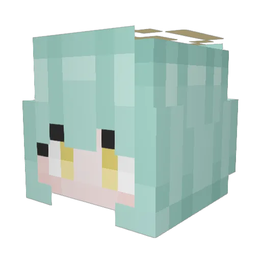 IamAkaza Minecraft avatar head, 3D render