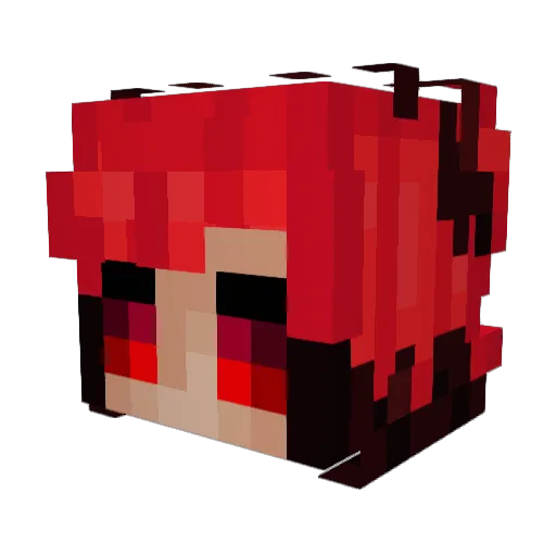 IamAlastor Minecraft avatar head, 3D render